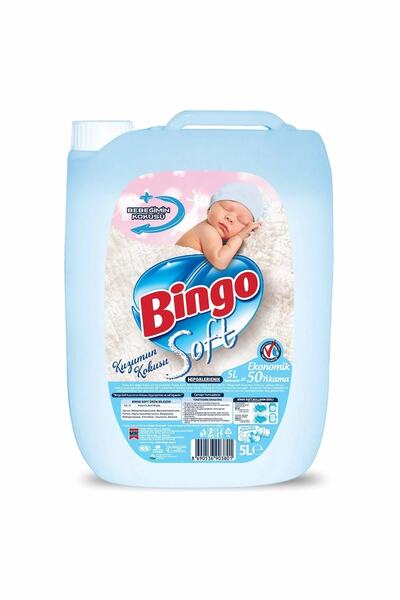 Bingo Soft Sıvı Çamaşır Yumuşatıcı Kuzumun Kokusu 5 Lt 2 Adet