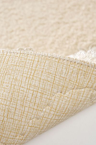 Alanur Home Angel Fringed Applique Oval Set of 2 (65 X 115 - 55 X 65) Cappuccino