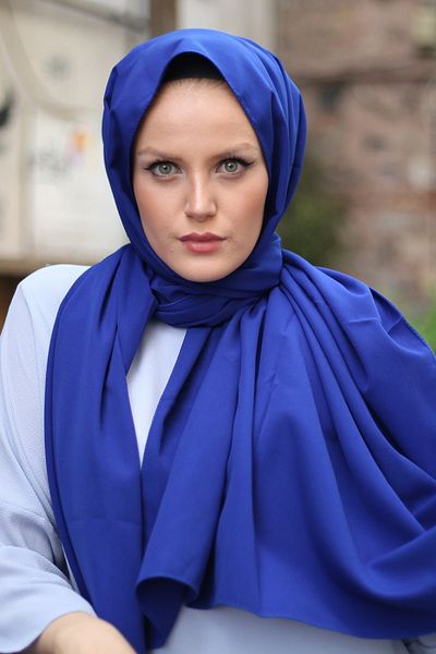 Stella Women's Saks Blue Medina Silk Shawl 75x200 cm
