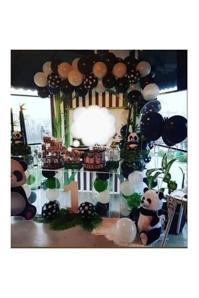MERİ PARTİ Panda Concept Balloon, Decoration Ribbon Chain