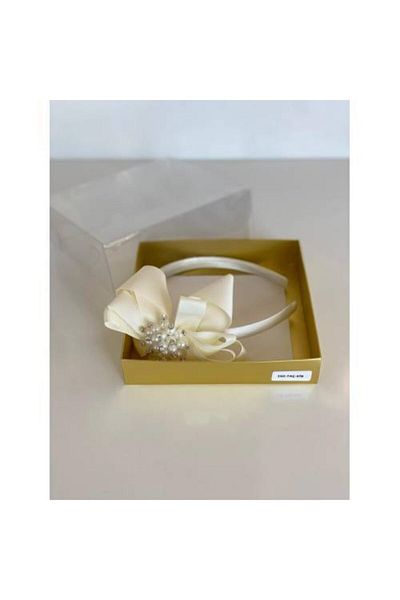 QUEEN AKSESUAR Mother Girl Baby Crown with Cream Pearl Brooch
