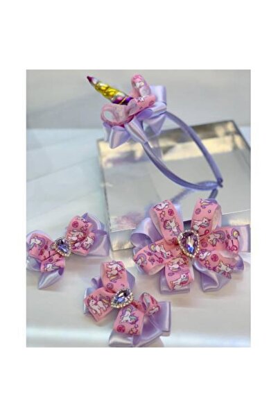 QUEEN AKSESUAR Set de catarame de coroană combinată cu unicorn cu pietre de c...