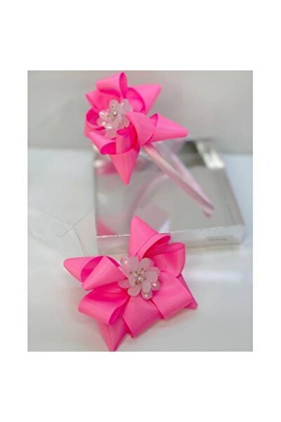 QUEEN AKSESUAR Розова двукомпонентна брошка с цветя Комплект за майка и дъщер...