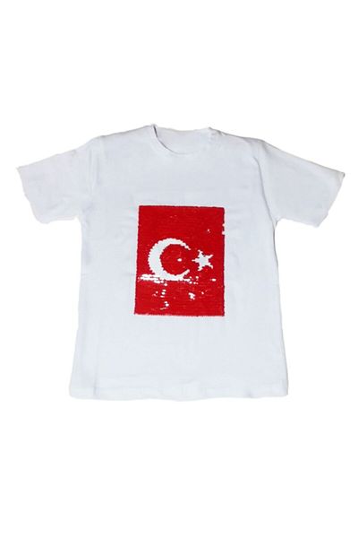 Nisu Tasarım Girl's Ataturk and Flag - Double Sided T-Shirt and Dream Tulle Tutu Skirt