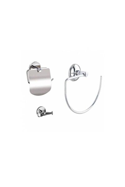 Tema Stainless Bathroom 3-Piece Bathroom Accessory Set