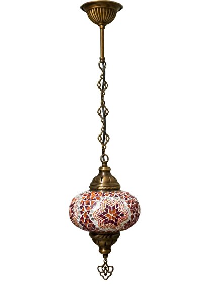 GiftlandCollection Osmanlı Tek Zincir Avize Mozaik Lamba