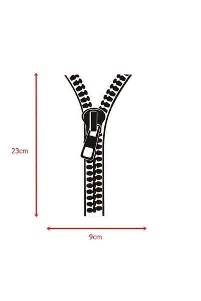 Trend Garaj Zipper Sticker Black