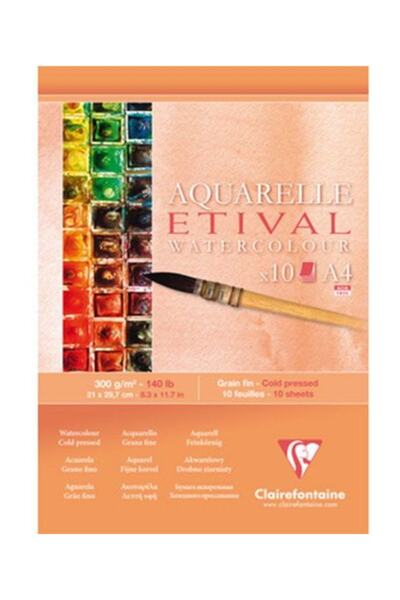 Clairefontaine Etival Cold Pressed Sulu Boya Blok 300g 10 Yp A4