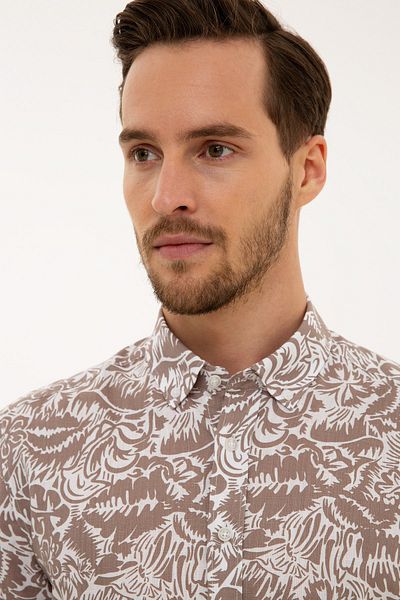 Pierre Cardin Κοντομάνικο πουκάμισο Mink Regular Fit
