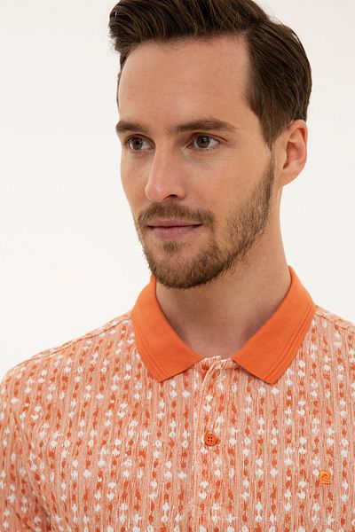 Pierre Cardin Πορτοκαλί Slim Fit Polo T-shirt