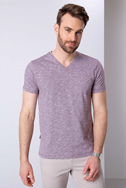 Pierre Cardin Ανδρικό μπλουζάκι Claret Red Slim Fit
