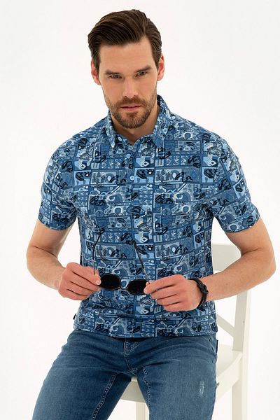 Pierre Cardin Μπλουζάκι με λαιμόκοψη σε σκούρο μπλε Slim Fit Polo
