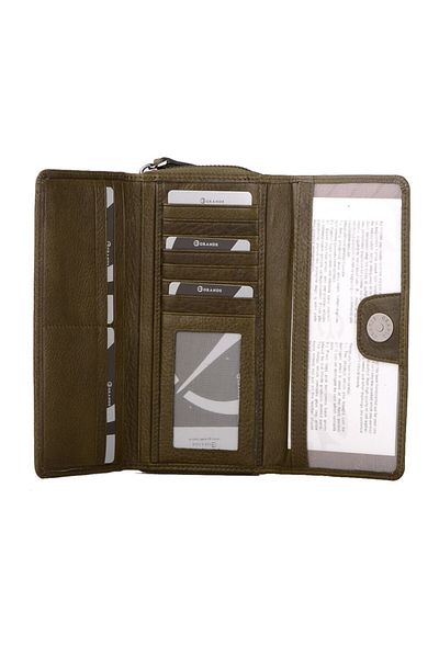Grande Green Genuine Leather Women's Wallet - 2636