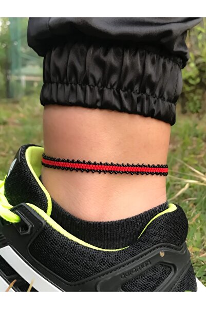 Afrika Butik Kırmızı-siyah Miyuki Boncuk Halhal