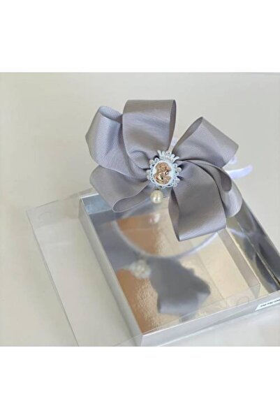 QUEEN AKSESUAR Broșă gri Madam, cadou pentru mamă, fiică, copil, bebeluș, cor...