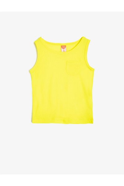 Koton Baby Girl Yellow Pocket Detailed Undershirt