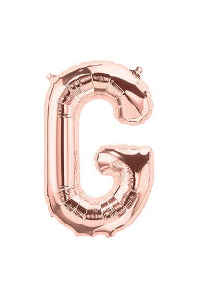 Deniz Party Store Rose Gold Foil Balloon 16" Inch 40 Cm ( G ) Letter