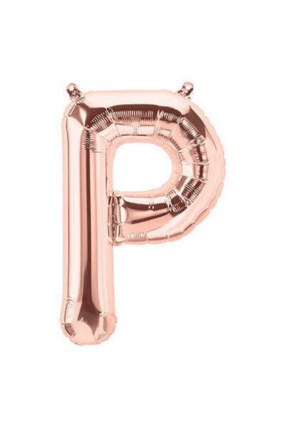 Deniz Party Store Rose Gold Foil Balloon 16" Inch 40 Cm ( P ) Letter