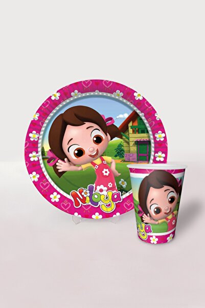 by Fasulye Niloya Karton Tabak Ve Bardak Set 8li