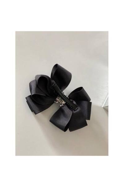 QUEEN AKSESUAR Black Stripe Stoned Mother Girl Baby Gift Clip Buckle