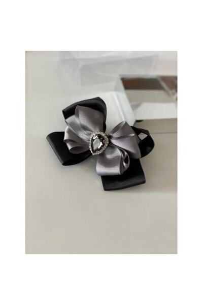 QUEEN AKSESUAR Black Gray Drop Stone Mother Girl Baby Gift Clip Buckle