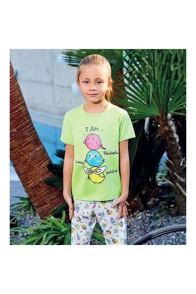 ROLY POLY Cotton Green Pajamas Set 1052