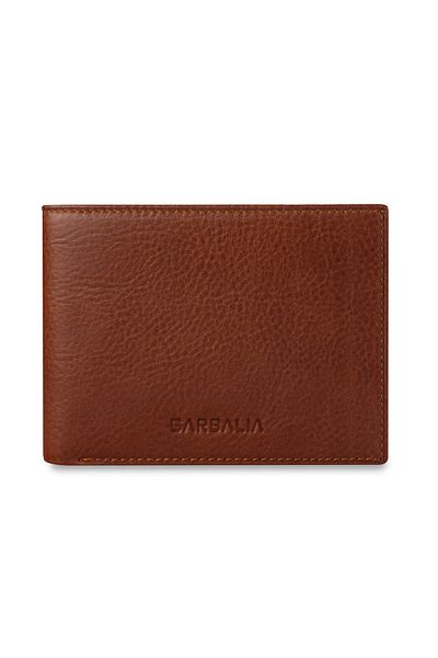 Garbalia Chapel Genuine Leather Classic Tan Men's Wallet with Coin Compartment