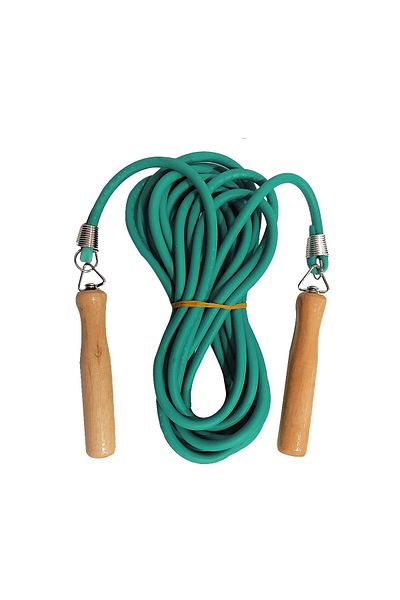 AVESSA 7 Meters Green Jump Rope with Red Wooden Handle - 2807y
