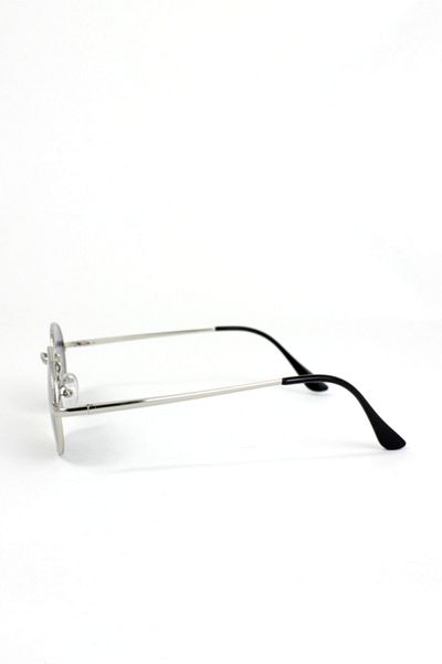 Makro Optik Silver Metal Framed Ellipse Sunglasses