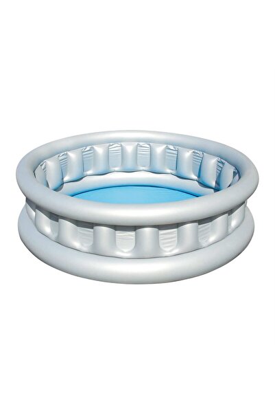 BESTWAY Büyük Boy Gri Metalik Uzay Gemisi Şişme Havuzu 152x152x43cm 51080