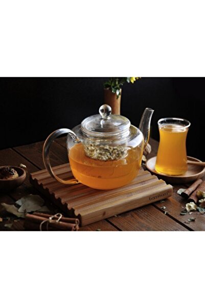 Bambum Folium Süzgeçli Cam Demlik 800 ml
