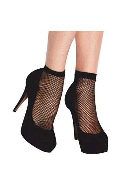 Daymod Kadın Siyah Mycro Rete Ince File Soket Çorap