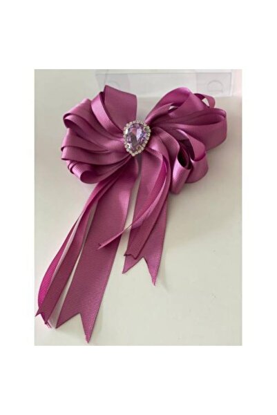 QUEEN AKSESUAR Cataramă cu clemă cu arc din piatră de cristal violet