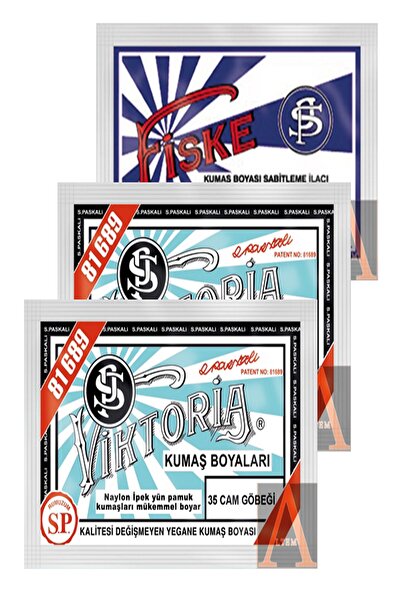 Viktoria Kumaş Boyası 2 Pkt. Cam Göbeği+1 Pkt. Sabitleyici Fiske