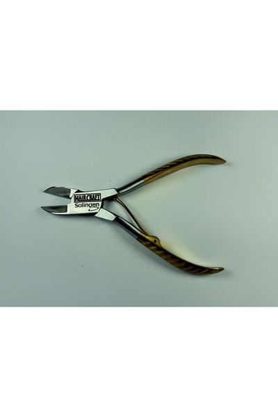 Solingen Haırcraft Hc00507 Nail Clip Steel Half Yellow 12 cm Thick Patterned Antique Appearance Ergonomic And Comfortable