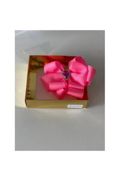 QUEEN AKSESUAR Neon Pink Crystal Stone Mother Girl Baby Gift Clip Buckle