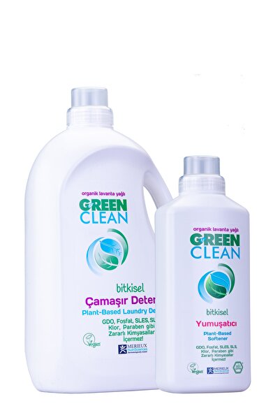 Green Clean Sıvı Çamaşır Deterjanı 2,75 l + Yumuşatıcı 1 l - 2' Li Set