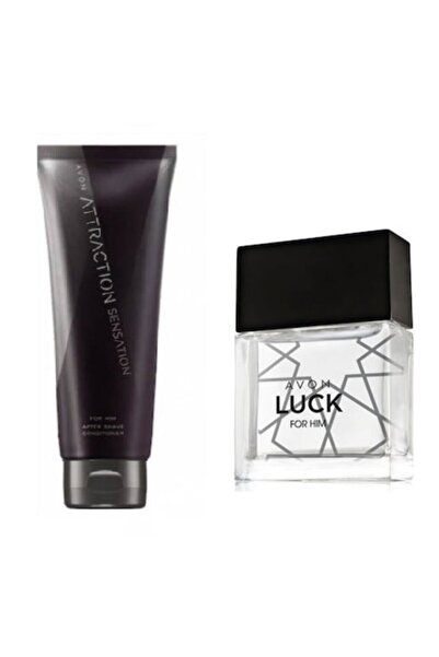 AVON Attraction Sensation Tıraş Sonrası Losyonu 100 Ml. Luck Erkek Parfümü 30 Ml Edt