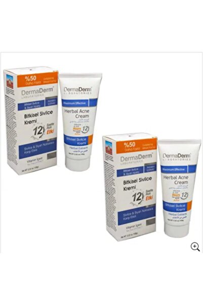 DermaDerm 2 Adet Bitkisel Sivilce Ve Siyah Nokta Kremi 100gr