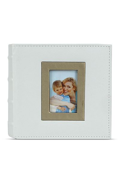 Birlik Fotoğrafçılık 13X18CM White Leather Album - 57100e