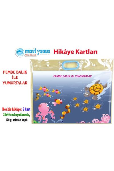Mavi Yunus Yayınları Pembe Balık Ile Yumurtalar Hikaye Kartı (3-4-5 Yaş)