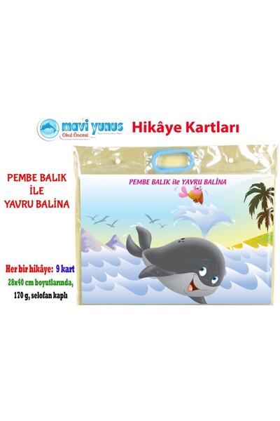 Mavi Yunus Yayınları Pembe Balık Ile Yavru Balina Hikaye Kartı (3-4-5 Yaş)