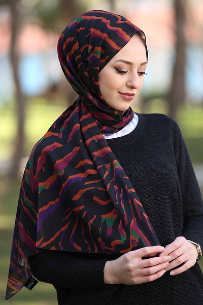 Stella Hot Colored Zebra Pattern Shawl 72x180cm