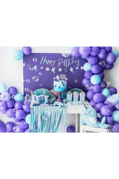 MERİ PARTİ Concept Metallic Balloon And Balloon Chain