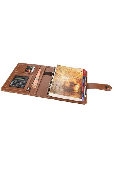 2K Diplomat Faux Leather Organizer 4 Rings με τετράγωνο σημειωματάριο 15x21