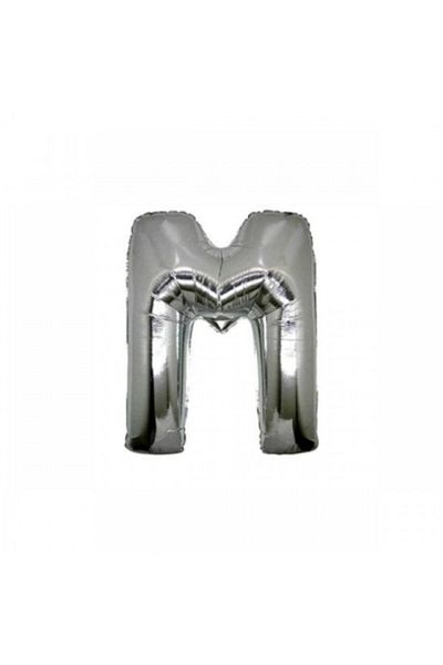 Deniz Party Store Silver Foil Balloon 16" Inch (M) Letter