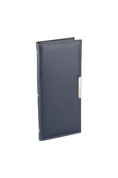 2K Faux Leather 4 Rows 192 Card Capacity Business Card Holder 12.5x26.5 cm