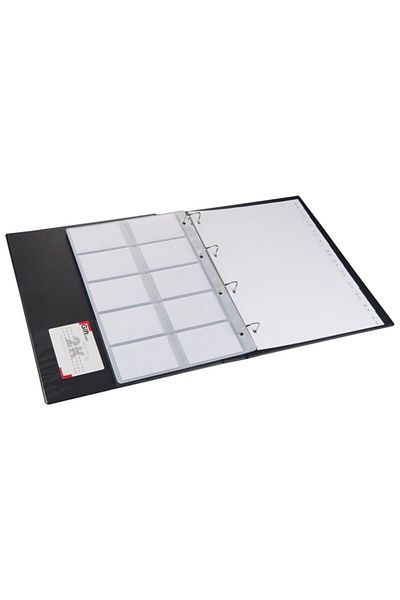 2K Biala Mechanism, 10 Rows, 240 Card Capacity, Indexed Business Card Holder 26,5x32 Cm