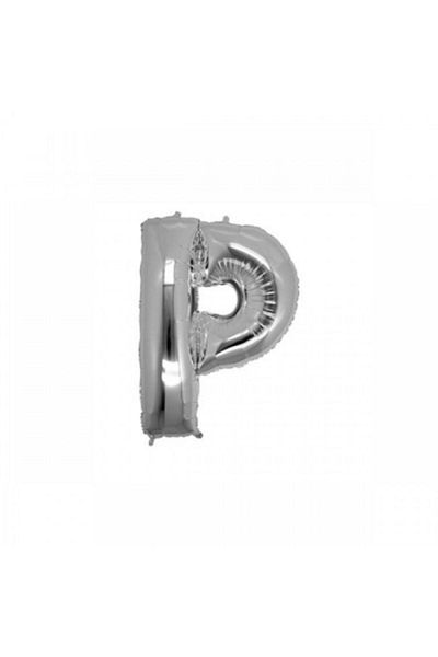Deniz Party Store Silver Foil Balloon 16" Inch (P) Letter
