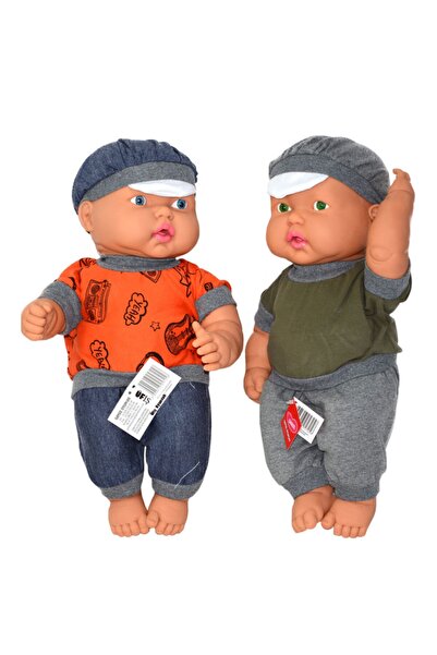 hediyecik Oyuncak Et Bebek Konuşan Sesli Tombul Erkek Et Bebek 40 Cm